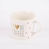 Tasse à café - GRAFIK-WERKSTATT - 61565 - Finition or véritable - 420 ml - Imprimé I love coffee