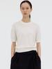 Leubieleu Cashmere Blend Round Neck Knit (Ivory)
