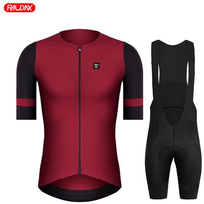 Letní PRO AERO Elastický Rukáv Cyklistické Oblečení Muž Červený Pokročilý Prodyšný Cyklistický Dres Sada Dres na Horské Kolo Silniční Jízdu