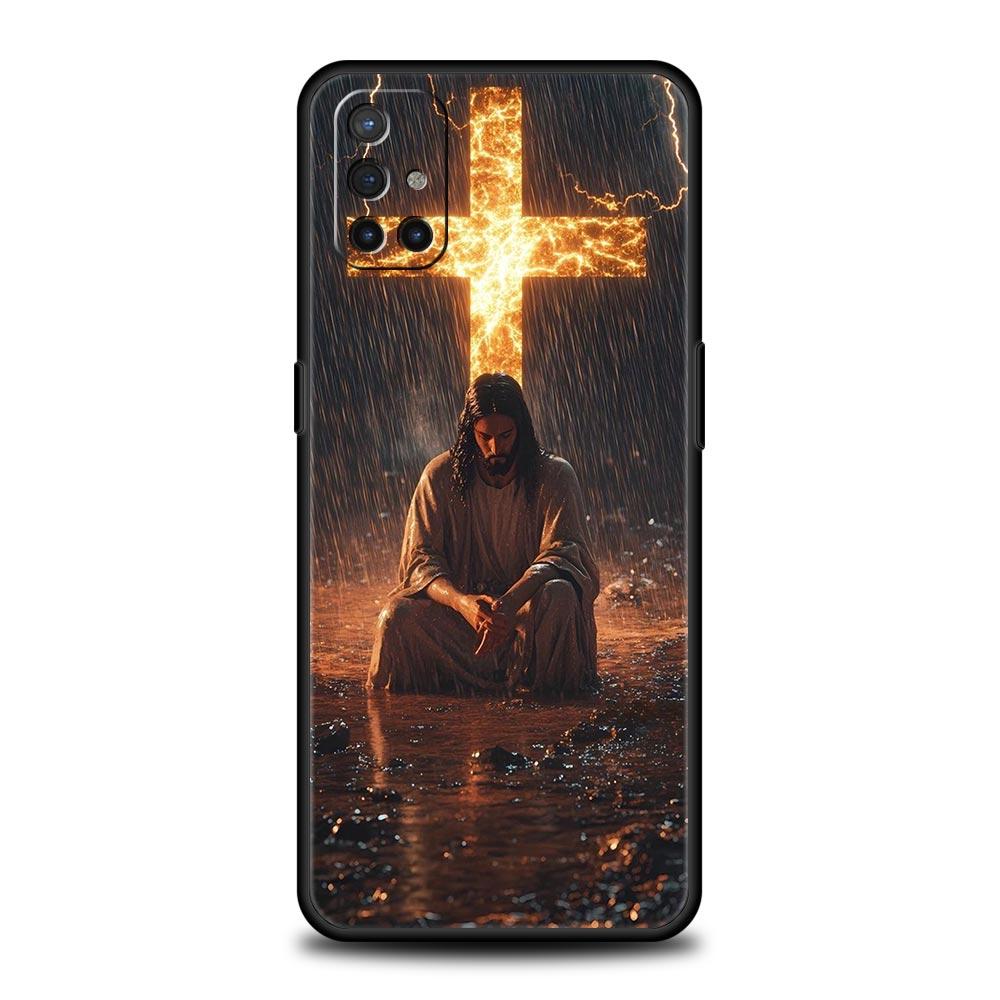 Jesus Flag Christ Religion Faith Phone Case For OnePlus 13 12 11 10 9 8 7T Pro 13R 12R 10R 9RT 8T Nord N30 2T CE 2 3 5G Cover