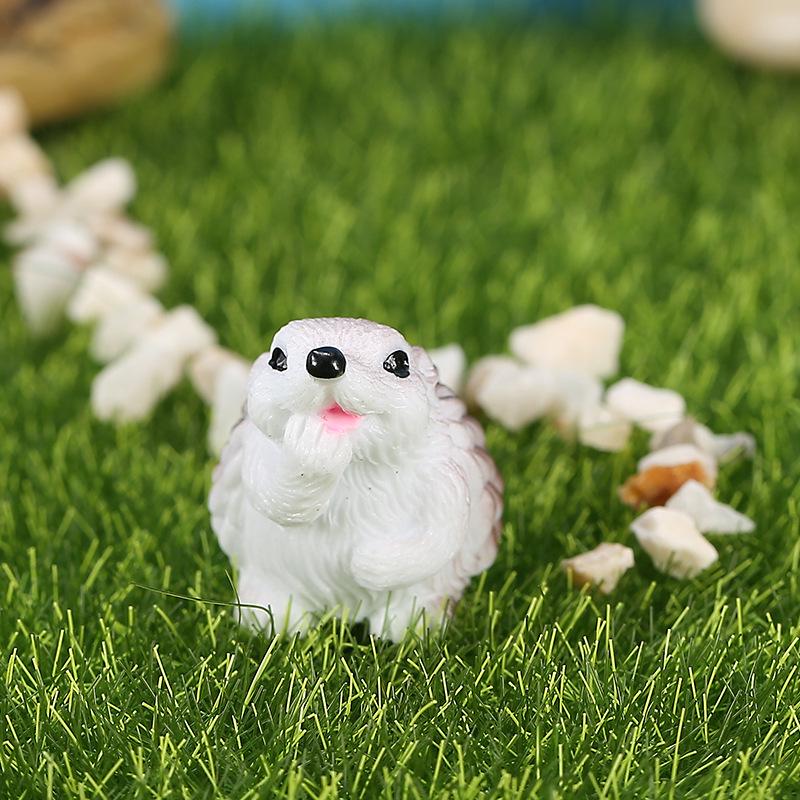 Adorable Hedgehog Resin Ornaments for Succulent Pots and Creative Landscapes