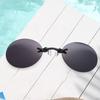 Light Rimless Retro Oval Nose Sunglasses Movie Anti Reflective UV400