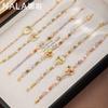 Handmade Floral Pearl Bracelet Women With Freshwater 18K Gold Plated Alloy Sweet Elegant Jewelry Accessory