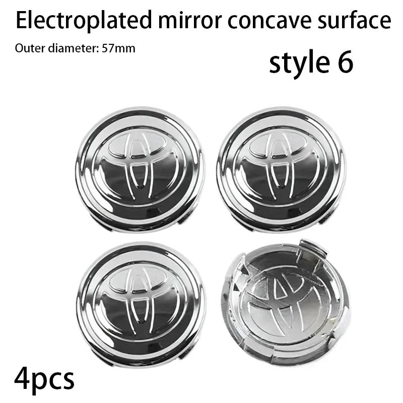 4ks 62mm Styling kol pro auto Krytky středů kol Kryt ráfku Znak Odznak Pro Corolla Yaris CHR Rav4 Auris Avensis