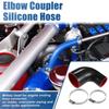 uxcell 90 Degree Elbow Coupler Silicone Hose, 4 Layers, 2 Clamps, 2.0 - 3.0