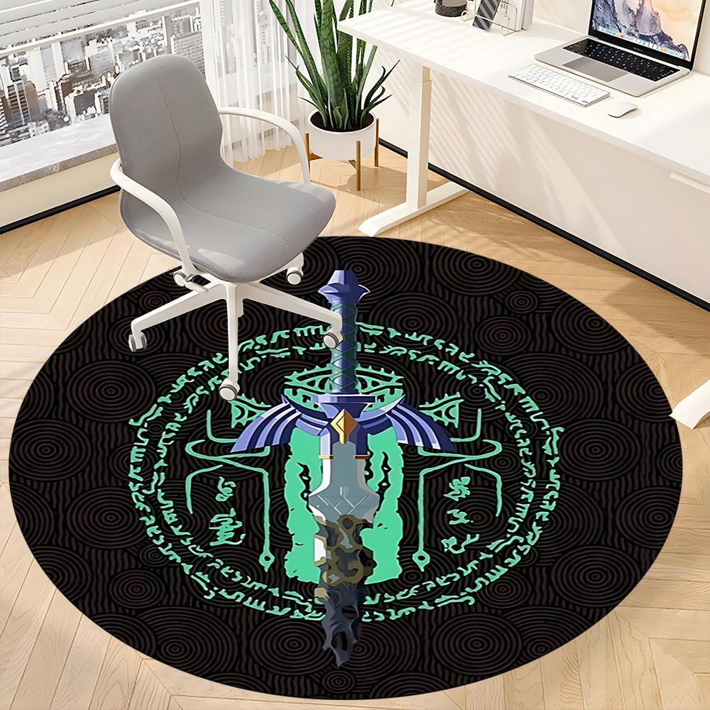 Legend of Zelda Office Round Area Rug,  Under Office Chairs Bedroom Living Room Home Decor a0908172