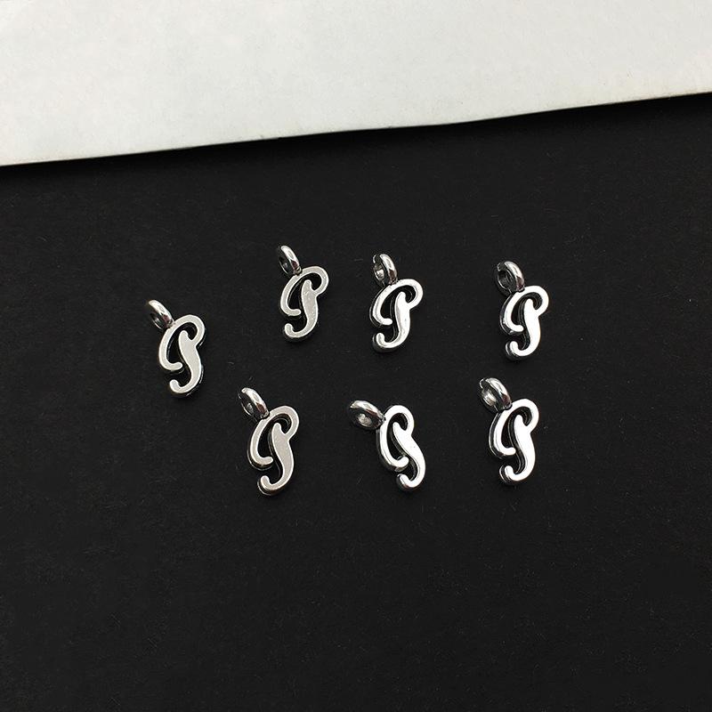 26 Alphabet Alloy Pendants for DIY Bracelets, Necklaces, Earrings & Charms