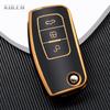 TPU Car Flip Key Case Cover Shell Fob For Ford Fiesta Focus 2 Ecosport Kugua Falcon Escape C-Max Protector Accessories