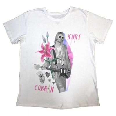 Kurt Cobain Unisex Adult Flower T-Shirt