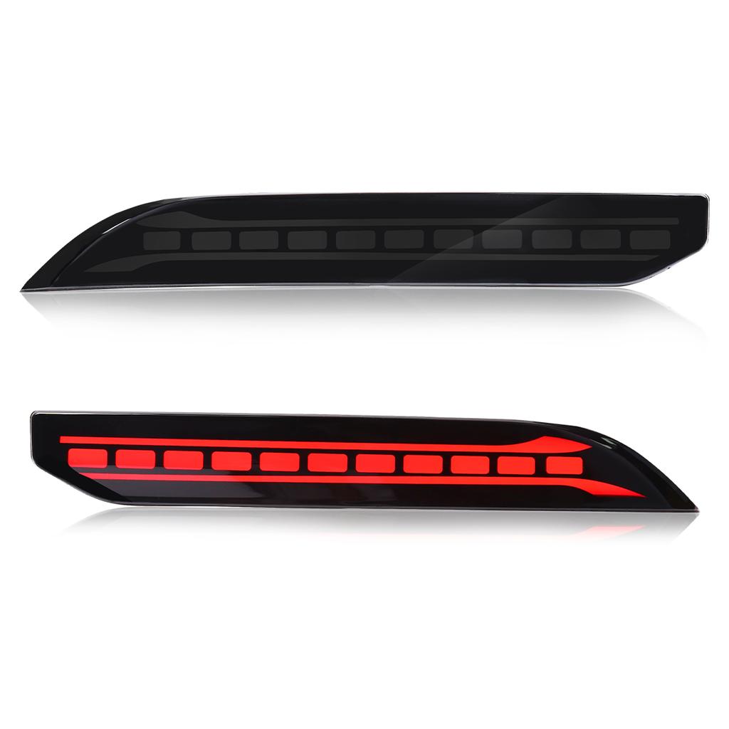 LED Heckstoßstangen-Reflektorleuchte für Jeep Grand Cherokee 2024 Bremslicht Dynamischer Blinker Rücklicht 12V