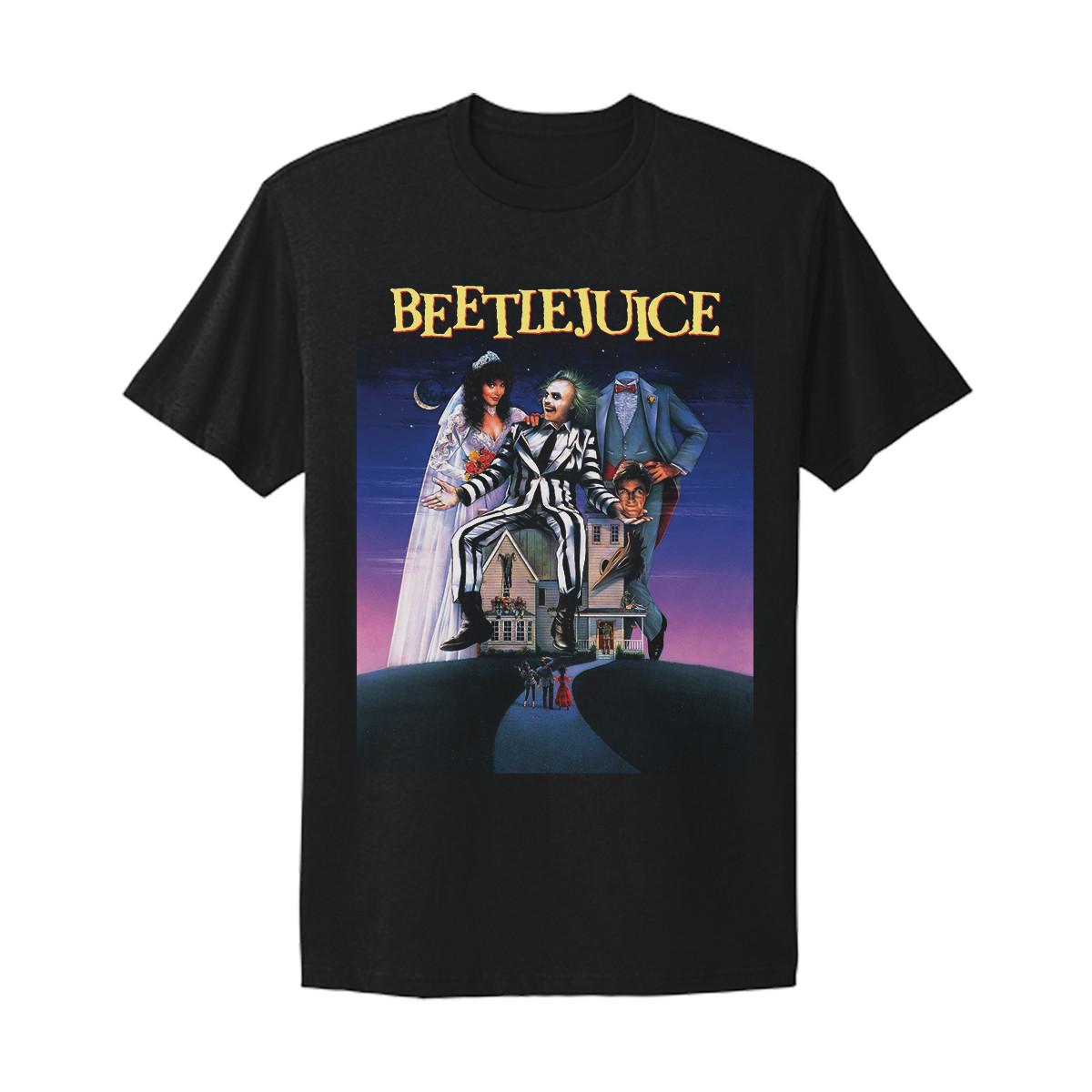 Beetlejuice 90s Poster Graphic Movie Classic Film retro vtg design T-shirt XXXL