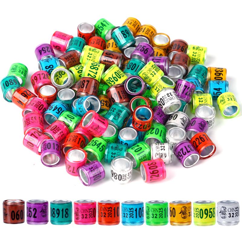 50pcs Pigeon Leg Rings Parrot Foot Rings Bird Leg Rings Pet Animals Plastic Clip Ring Identification Tools With Number Letter