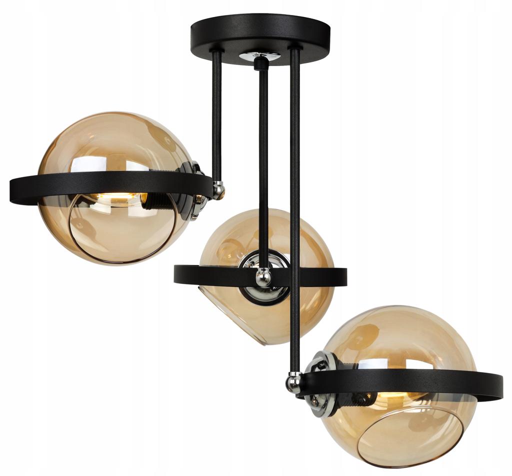 MODERN HONEY GLASS RING HANGING LAMP