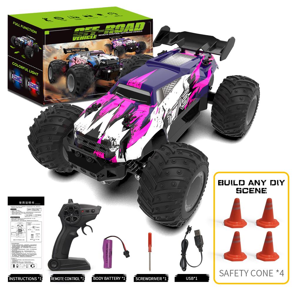 AAYC1 JJRC Q175 1:18 20 Km/h 2.4GHz Remote Control Car With LED Light Off Road Remote Control Cars Drift Monster Truck Toys Car Gift