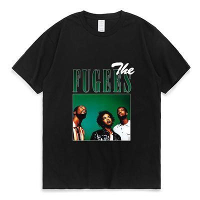 The Fugees Singer 90s Vintage Black T Shirt Unisex Women College Pop T-Shirt Street Hip Hop Graphic Print Short Sleeve Top Tees Unisex