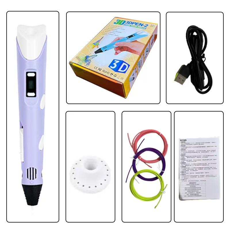 

New 3D Printing Pen Set with 3 Colors 9 Meters PLA Filament Kids Art Craft Toy Creative Birthday Christmas Gift PLA Filagment&US