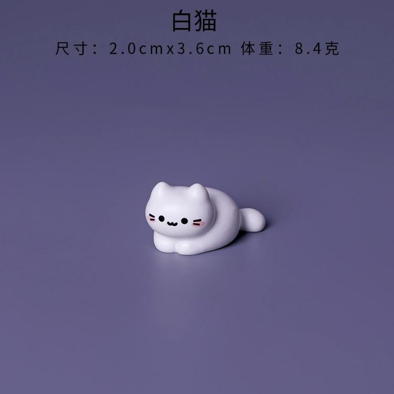 Cute Cartoon Resin Mini Cats Ornament Fairy Garden Desktop Decoration Animal Figurine Cat Ornaments Decorations Accessories New
