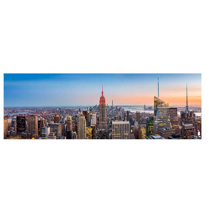 

Манхэттен Эмпайр Стейт Билдинг Нью-Йорк Пейзаж Холст Картина Плакаты и принты Настенная поп-арт картина для гостиной 60x170cm no frame
