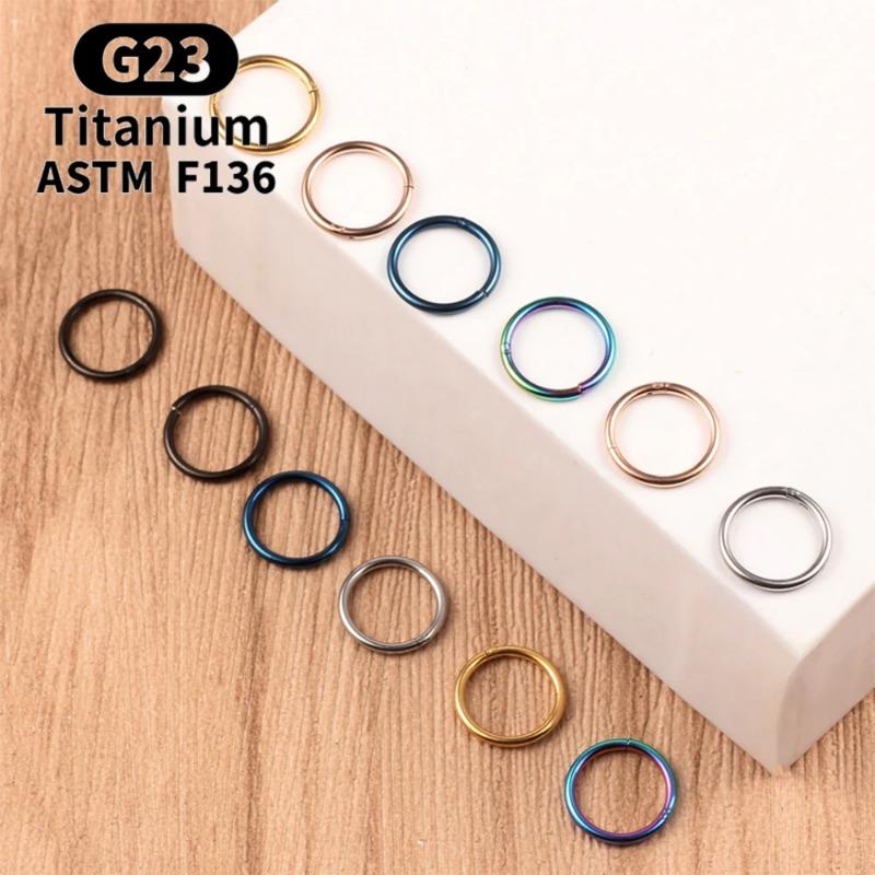 1 Stück G23 Titan Gelenkige Nasenringe, Körperclips Creolen für Damen Herren Knorpelpiercing Schmuck Segment Lippe Ohrring Schmuck