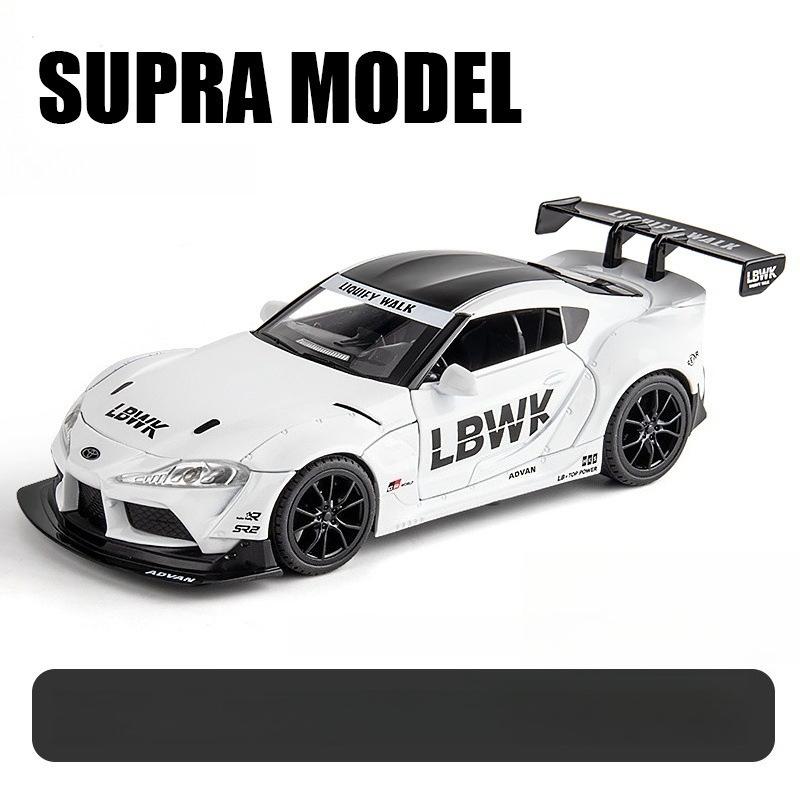 1/22 Maßstab Toyota Supra Legierung Rennwagen Modell Diecast Sound & Licht Auto Shop Ausstellungsdekorationen Sammler Ornamente