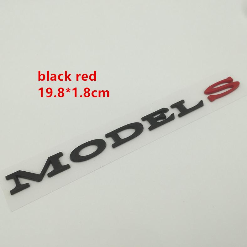 JDFN3 1pcs 3D ABS for Tesla Model S car Letter Front Hood Head Bonnet Emblem Rear Tail Trunk Sticker Badge Decal styling Accessories