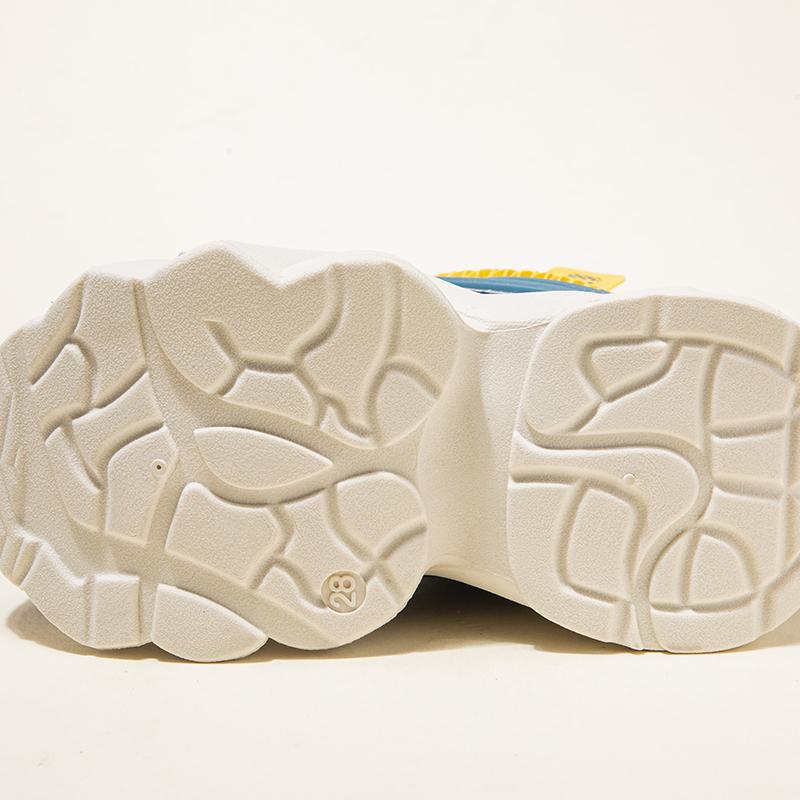 Boys Girls Fashion Chunky Trainers Color-Blocked Sneakers Rotary Buckle Closure