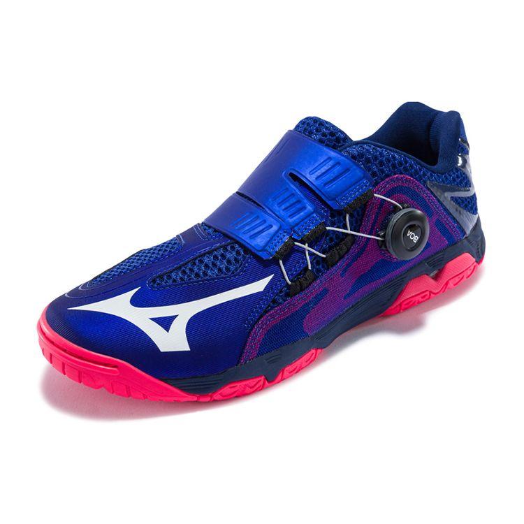 Mizuno Wave Medal Boa Breathable Non-Slip Durable Low-Top Training Shoes Unisex Sneakers Blue Red 81GA201220