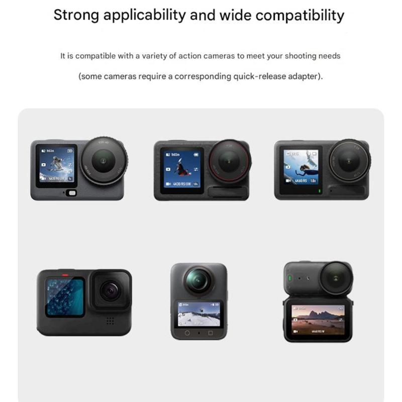 Supporto morsetto multifunzione per fotocamera con rotazione a 360° per action cam, clip per cappello, adattatore, supporto per sport