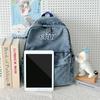 Women's Harajuku-Style Retro Washed Denim Backpack - Versatile and Simple Student Schoolbag