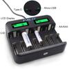 PALO 8 Slots LCD Display USB Smart Battery Charger for AA AAA SC C D Size Rechargeable Battery 1.2V Ni-MH Ni-CD Quick Charger