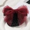Vintage Bowknot Net Bun Snood Elegant Hair Clips Fashion Snood Hairgrips  Office