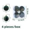 3/2/1Pcs Pumpkin Balls Christmas Tree Ornament Plastic DIY Crafts Painted Christmas Gifts Boxes Pendant Hanging Ornament