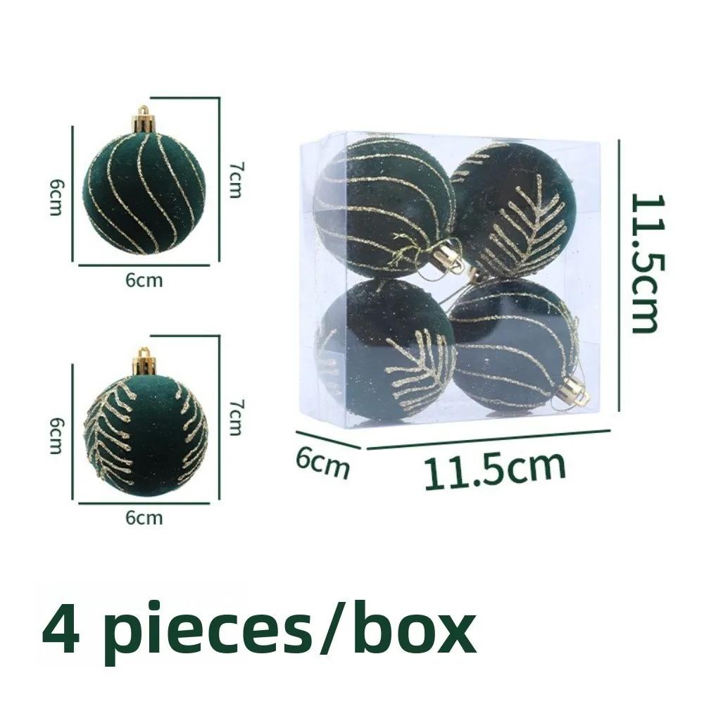 3/2/1Pcs Pumpkin Balls Christmas Tree Ornament Plastic DIY Crafts Painted Christmas Gifts Boxes Pendant Hanging Ornament
