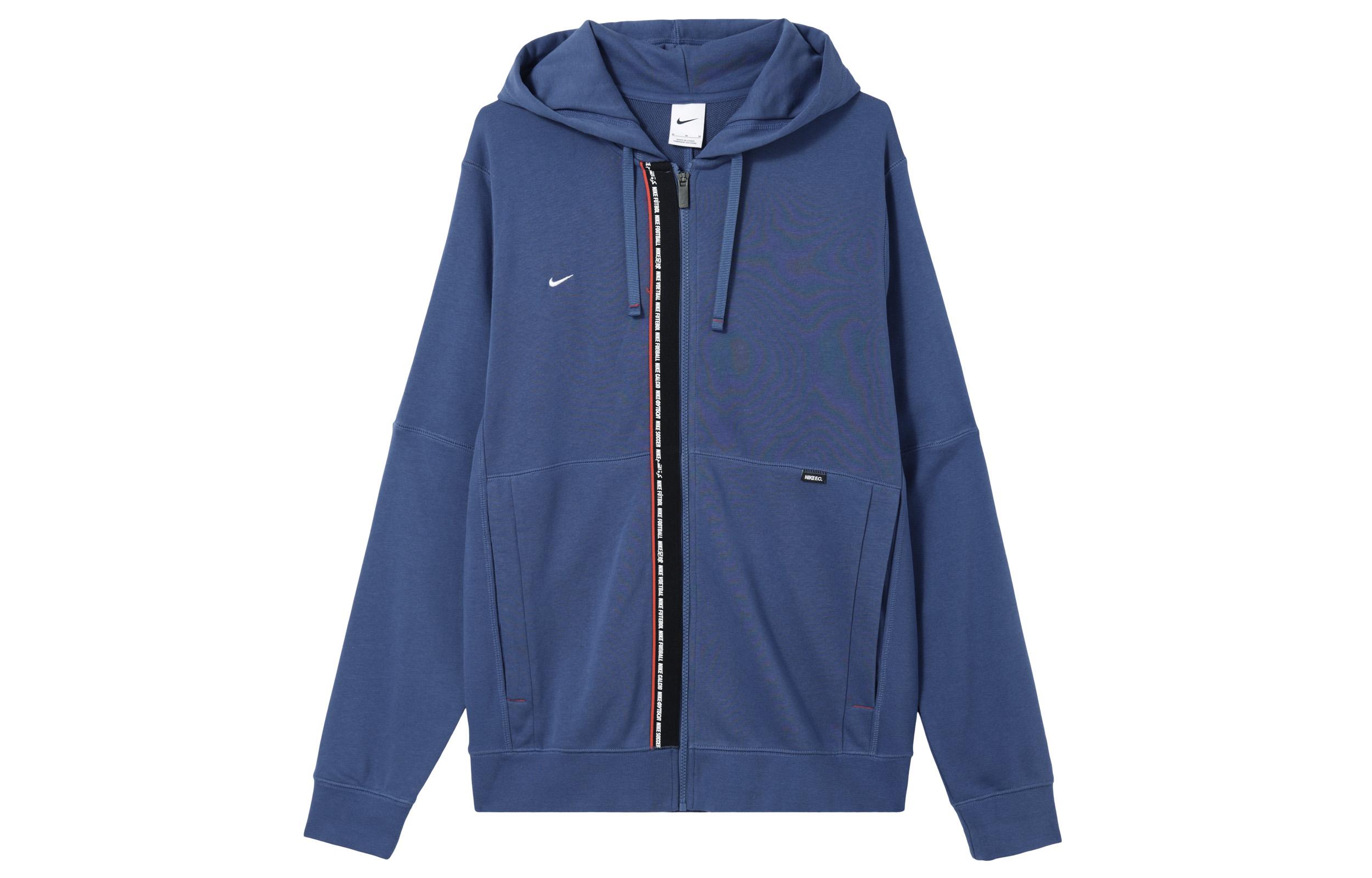 Nike Sweatshirts Men s Blue Hooded Moderate Cardigan DH9684-410 M