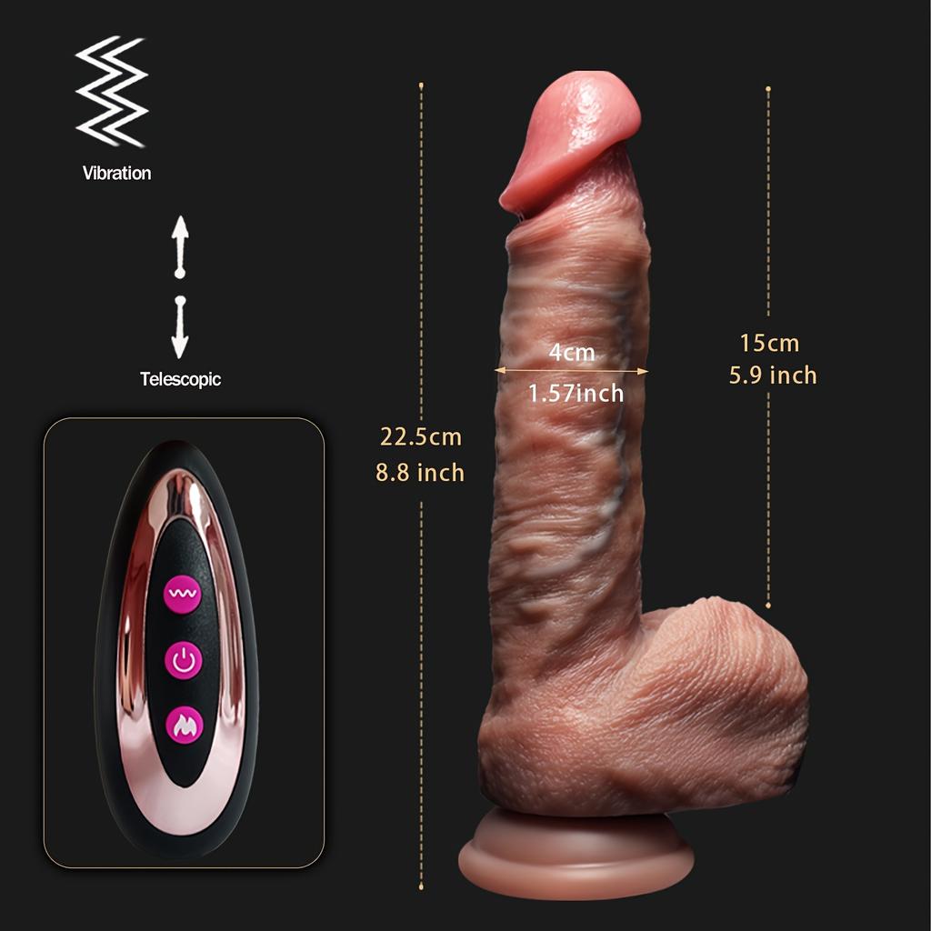 9palcový realistický dildo vibrátor – 7 režimů vibrací a 7 tahů, dálkové ovládání, silná přísavka, stimulace bodu G, sexuální hračka pro dospělé