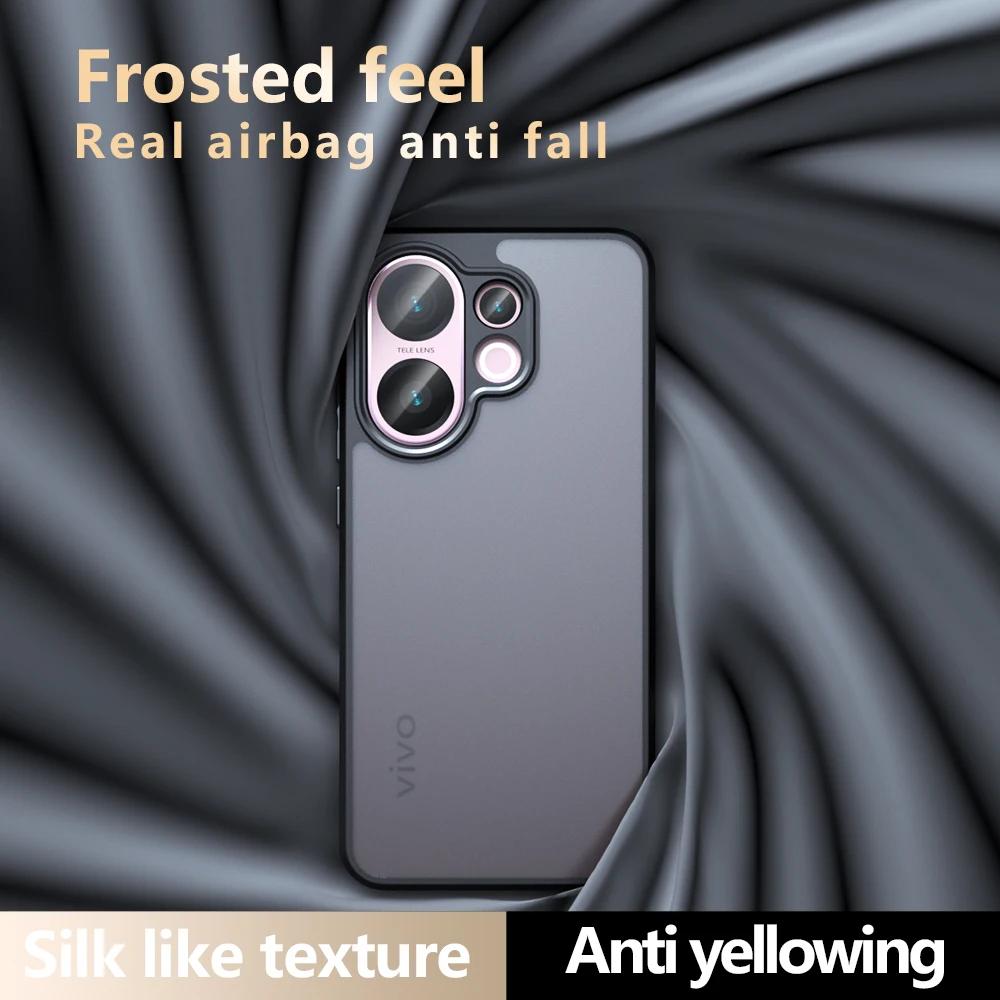 Matte Acryl PC+TPU Hülle für VIVO X200 FE X200FE Luxus Stoßfest Schützen Transparent Hart Bumper Cover für VIVO S30 Pro Mini
