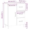 VidaXL Buffet gris béton 69,5x34x90 cm bois d'ingénierie 827896