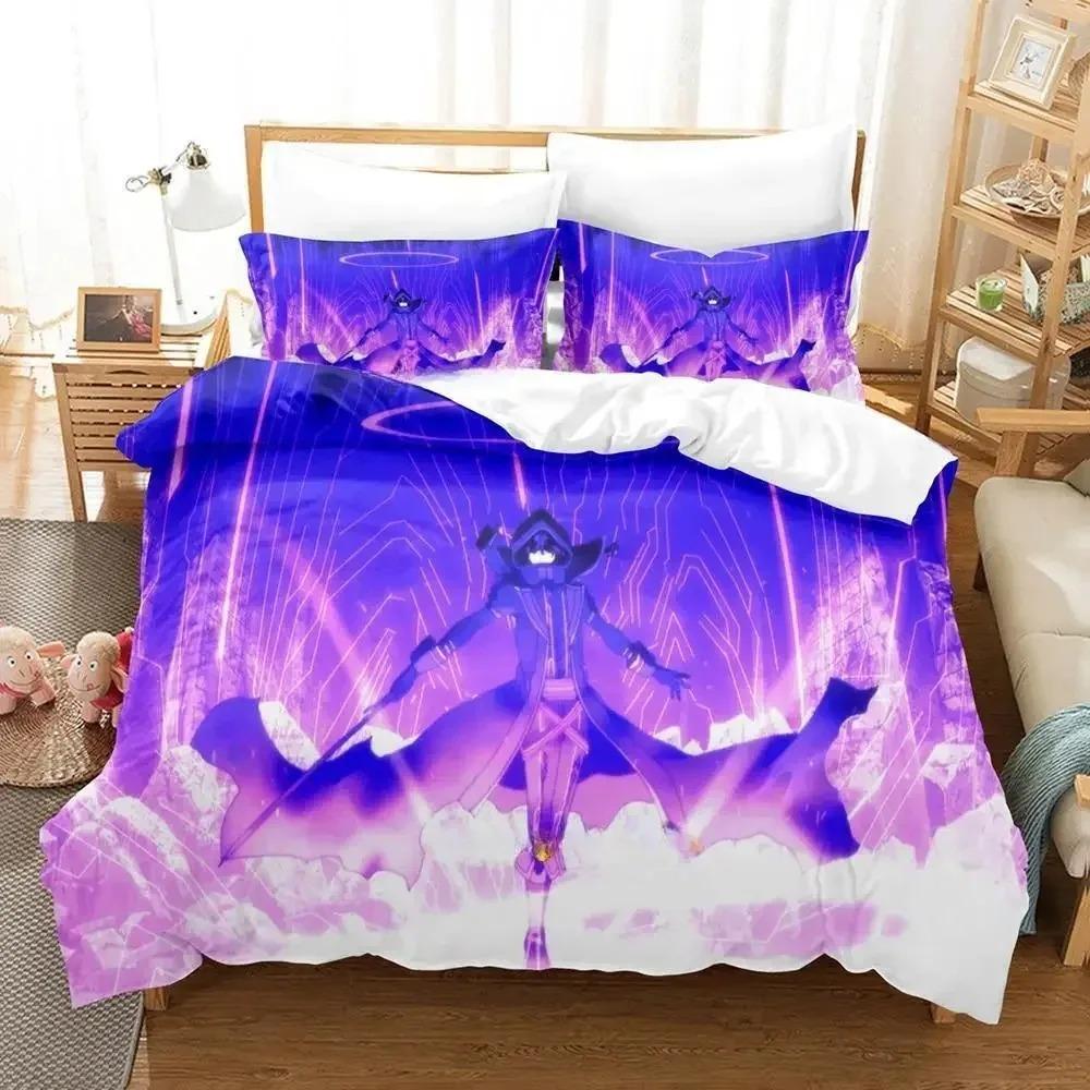 

Comforter The Eminence In Shadow Cid Kagenou Bedding Set Cartoon Anime Three-Piece Set Adult Kid Bedroom S 3D Kawaii Anime Comforter (quilt)-EU Single(135*200cm)3pcs