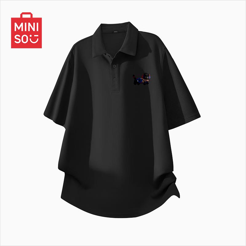 MINISO Men s Waffle Knit Polo Shirt 4XL