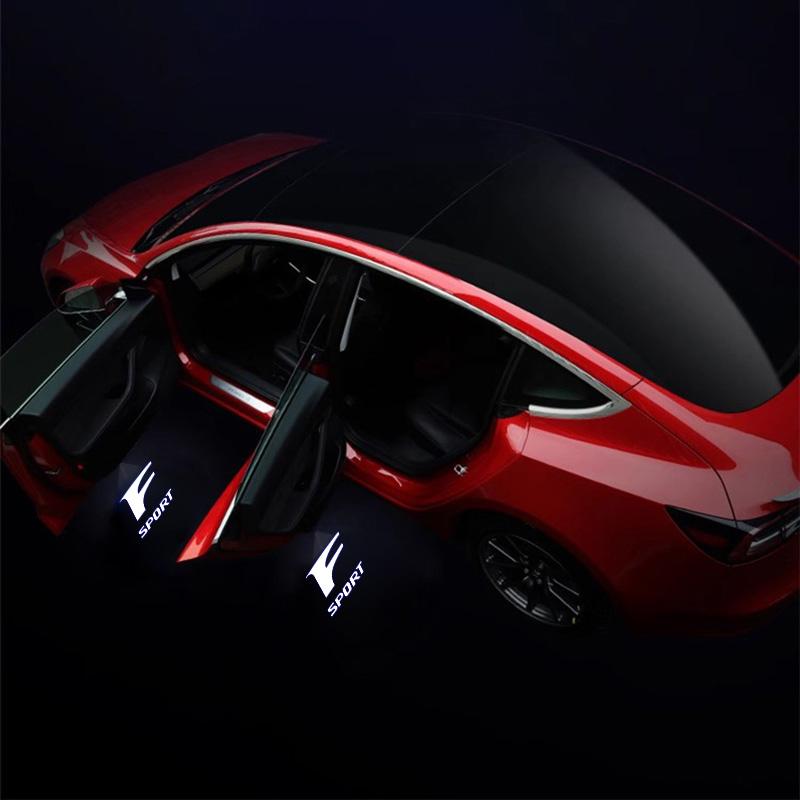 2Pcs Car Door Welcome Lamp HD LED Emblem Projector Lights For Lexus F-SPORT ES RX NX LS UX LM LX GX LC RZ IS CT GS RC HS SC TX