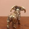 Bronze Copper Sheep Craft Ornament Retro Solid Goat Figurine Exquisite Desktop Tea Pet for Living Room Office Shelf Decor