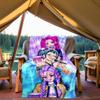 1pc K-Pop Hunters Outdoor Blanket Lightweight Flannel, All-Season Use for Sofa, Bed, Travel, Camping, Living Room, Office, Couch040