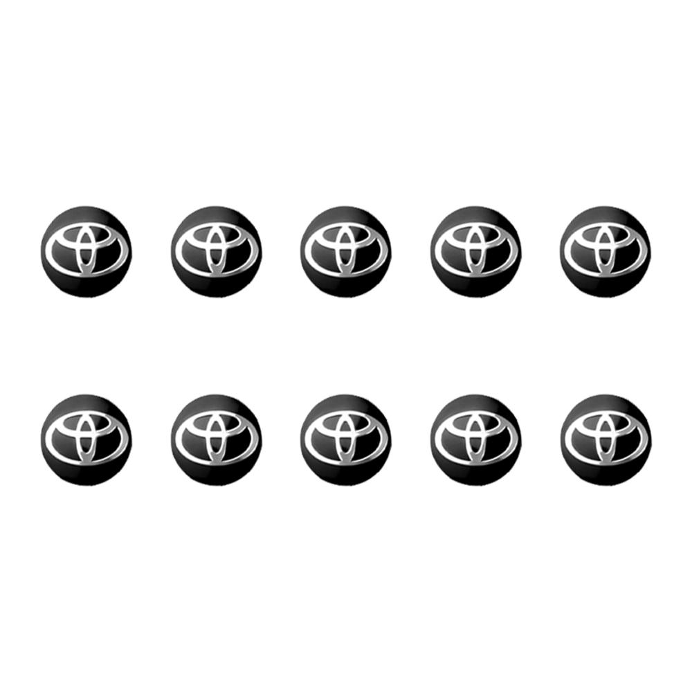 

2026 New For Toyota 10/20PCS 14MM Auto Key Remote Fob 3D Aluminum Decals For Toyota GR Sport Gazoo Racing Yaris 86 Corolla Hilux