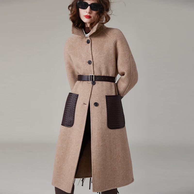Women's Wool Blend Double-Faced Long Coat