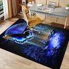 1pc. Blue Butterfly Moon Night Landscape Rug Home Decorative Carpet Office Chair Cover Outdoor Mat Gift for Women Kids Room Decoration