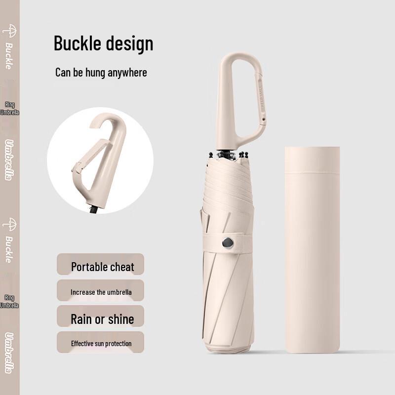 Nanqiao Macaron Series Manual 3-Fold Sun & Rain UV Umbrella 21 inch 8-rib