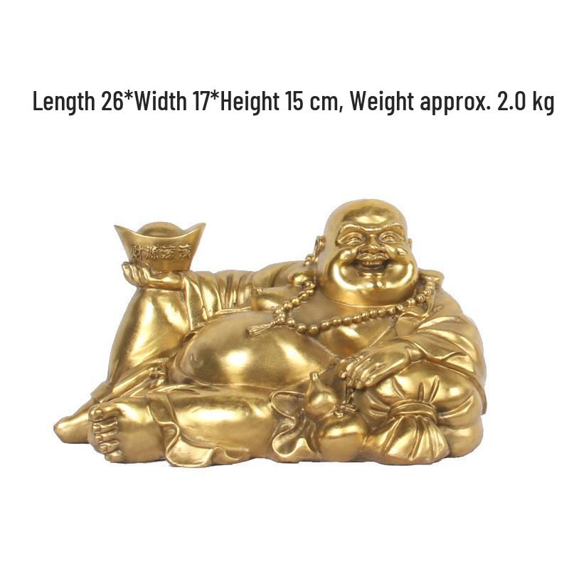 Copper Maitreya Buddha Handicraft Ornament Tray