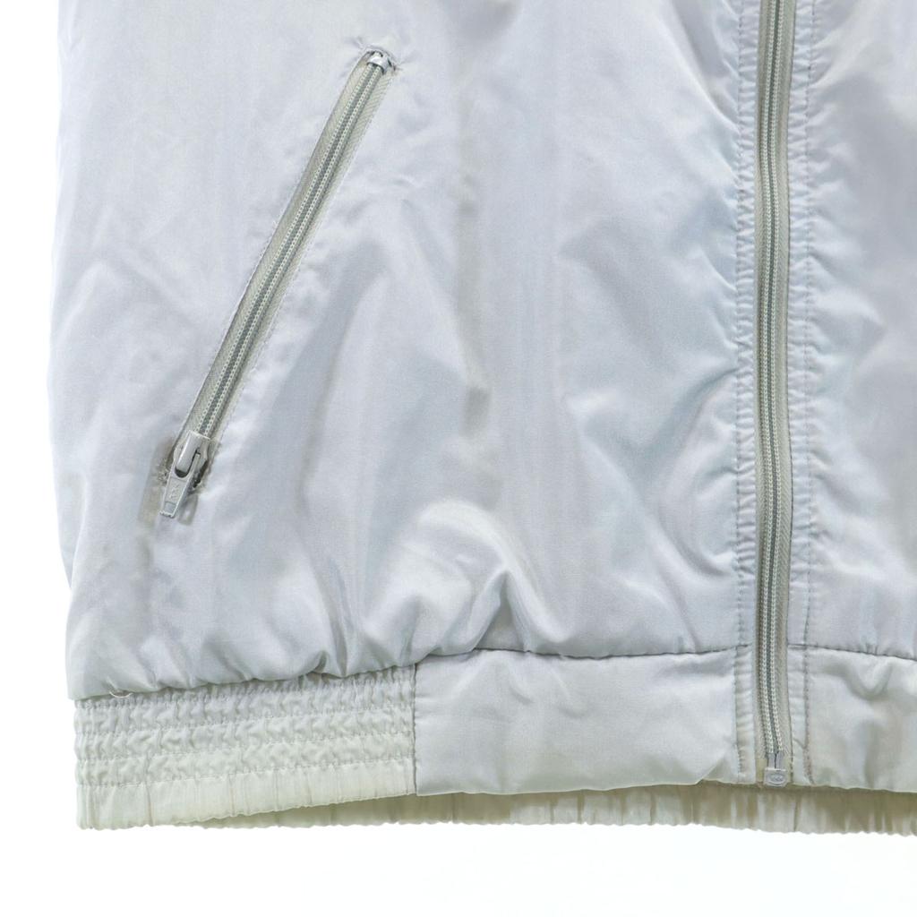 Adidas 80s Vintage Trefoil Logo Nylon Jacket M Silver Hoodie Men's Used