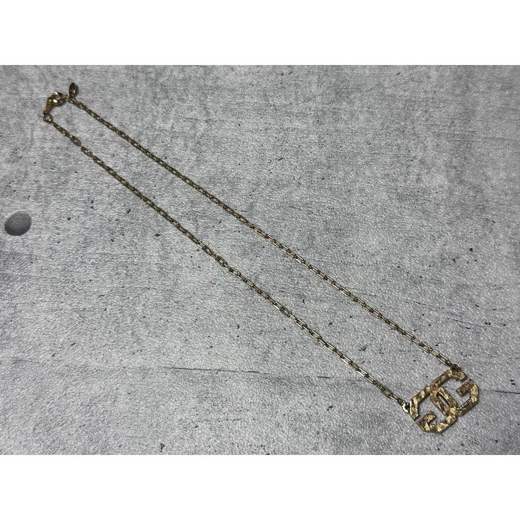 Used GIVENCHY G Logo Necklace Gold Color [269]