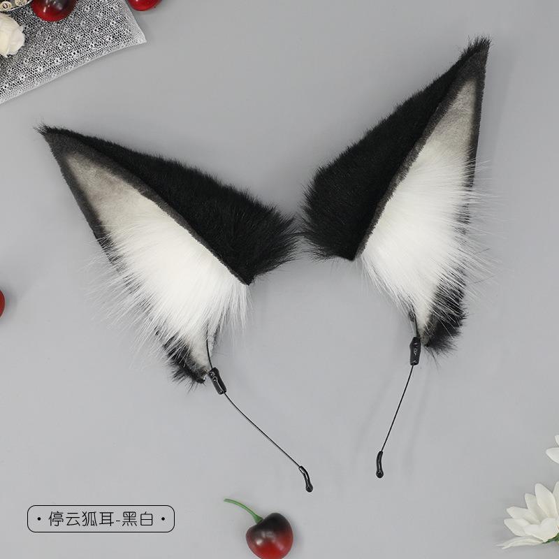 Cos couvre-chef brise le fer et arrête les nuages Serre-tête oreilles de renard Oreilles de bête Accessoires queue de renard Accessoires de performance Comic-Con